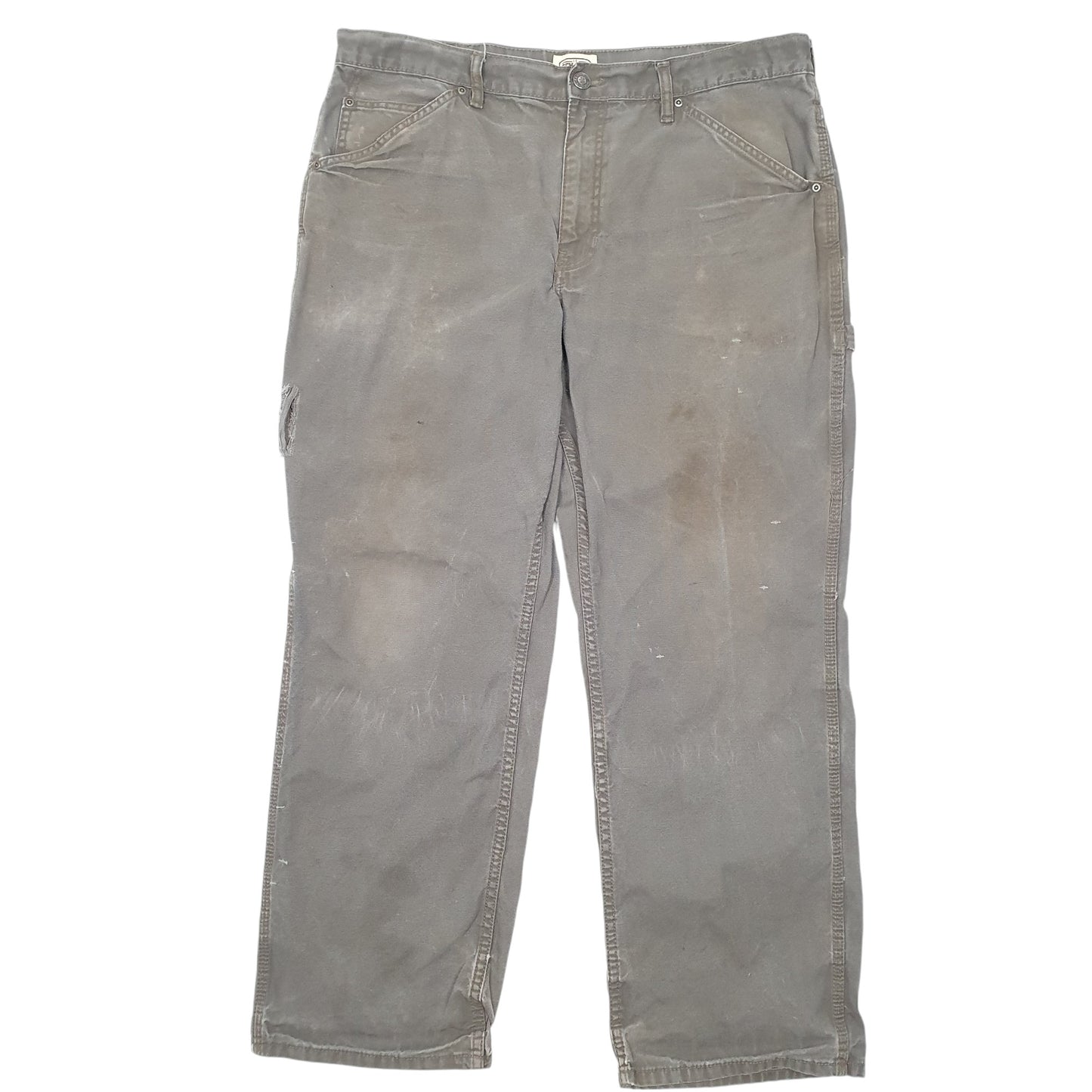 Mens Khaki Schmidt Workwear Carpenter Trousers