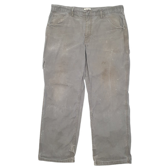 Mens Khaki Schmidt Workwear Carpenter Trousers