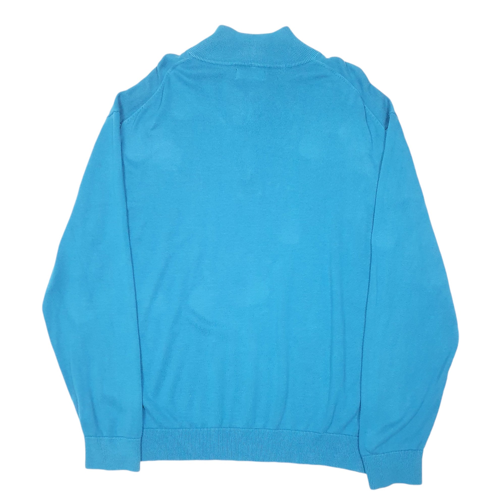 Mens Blue Nautica Knit Quarter Zip Jumper