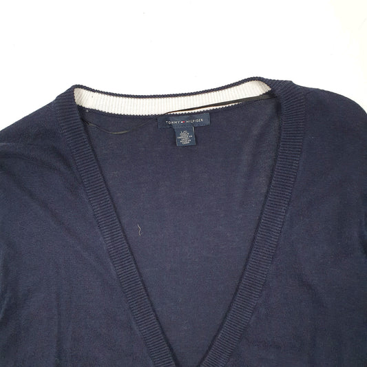 Womens Navy Tommy Hilfiger Lightweight Cardigan Jumper