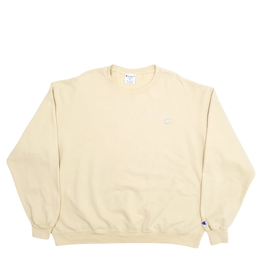 Mens Yellow Champion  Crewneck Jumper