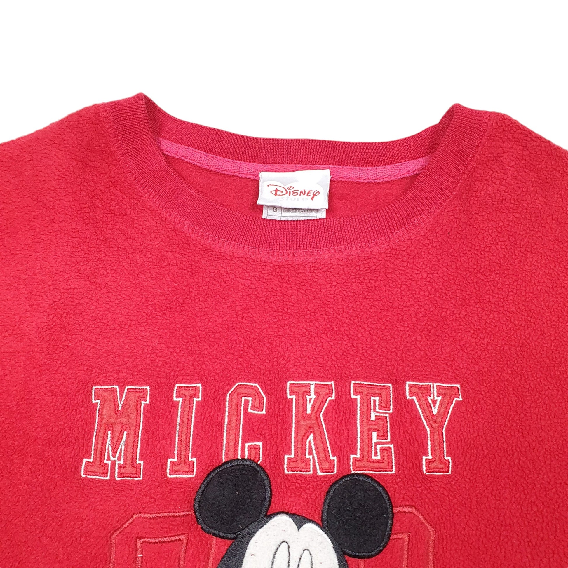 Mens Red Disney Vintage Store Mickey Mouse Crewneck Jumper