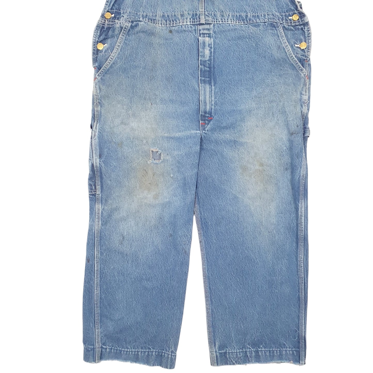 Mens Blue Dickies Denim Overalls Workwear Dungaree Trousers