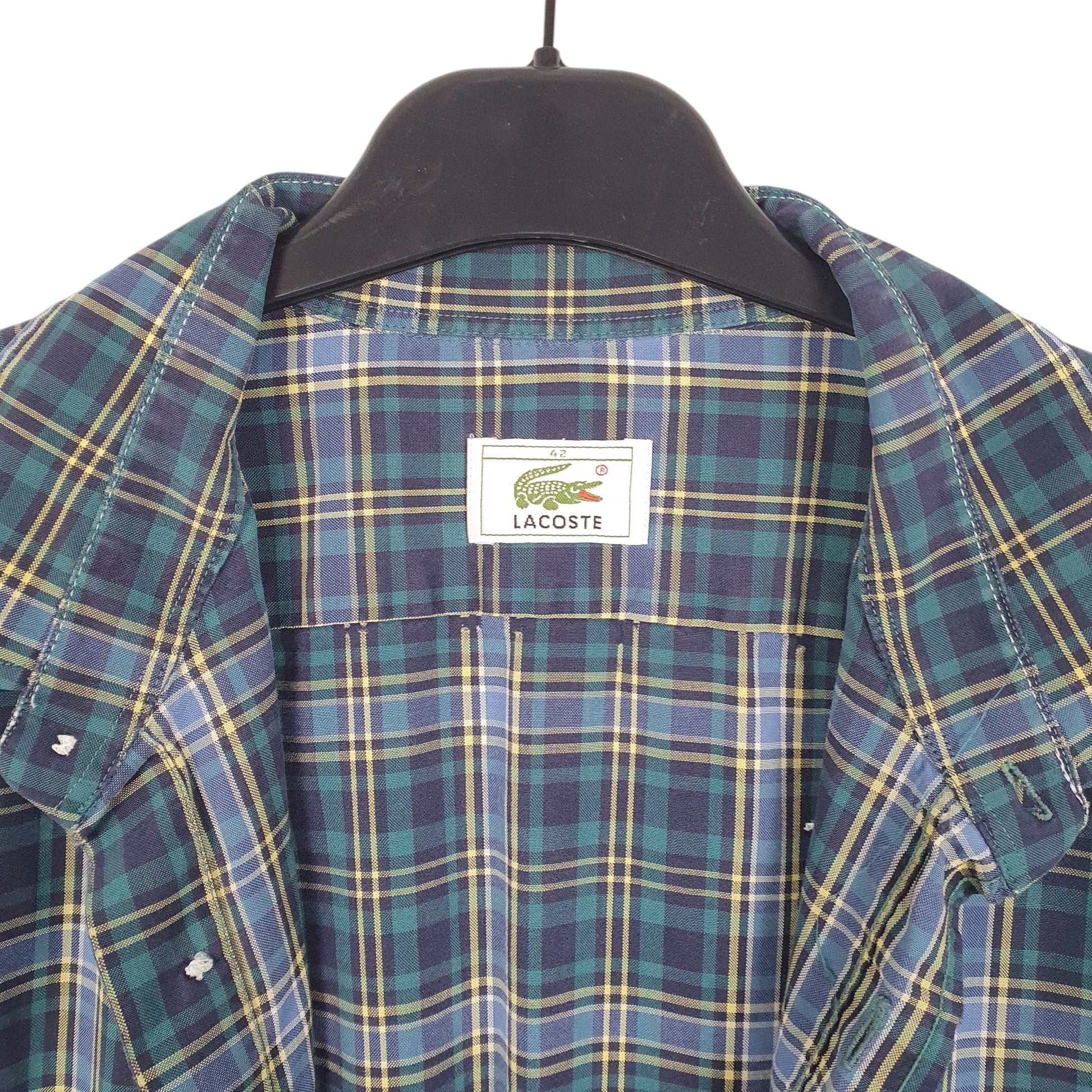 Mens Green Lacoste  Short Sleeve Shirt