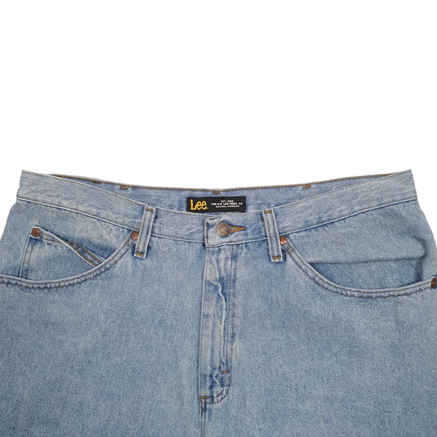 Mens Blue Lee  Denim Shorts