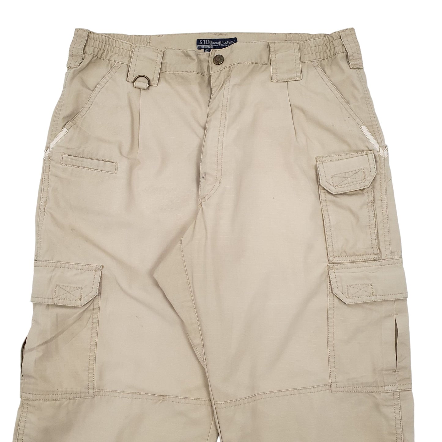 Mens Beige 5.11 Tactical Workwear Cargo Trousers