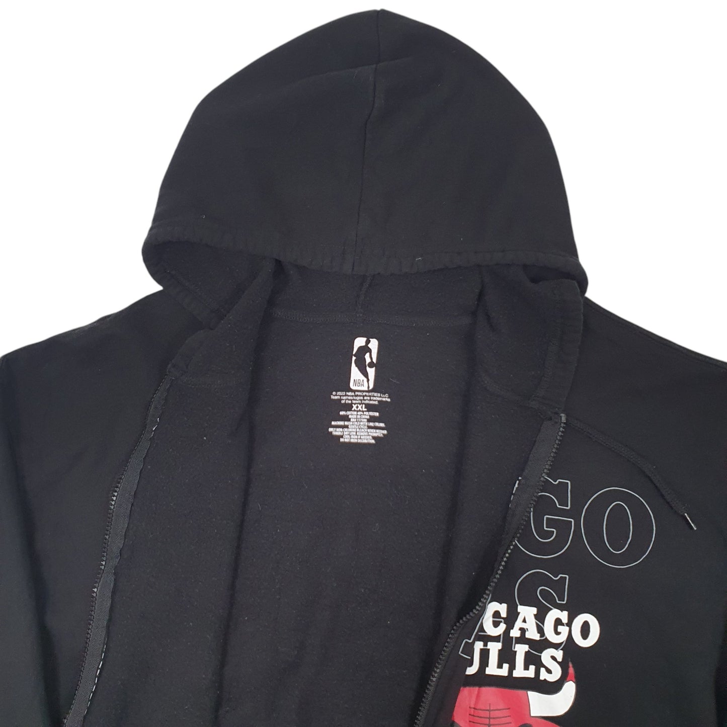 Womens Black NBA Chicago Bulls Full Zip Jumper