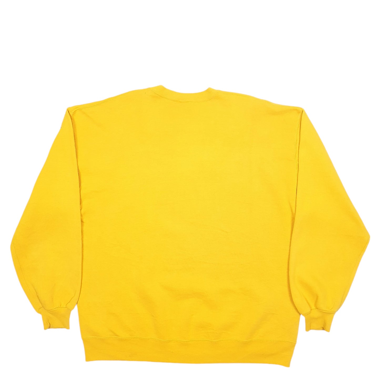 Mens Yellow Russell Athletic Dunbar Chicago Made In USA Vintage Crewneck Jumper