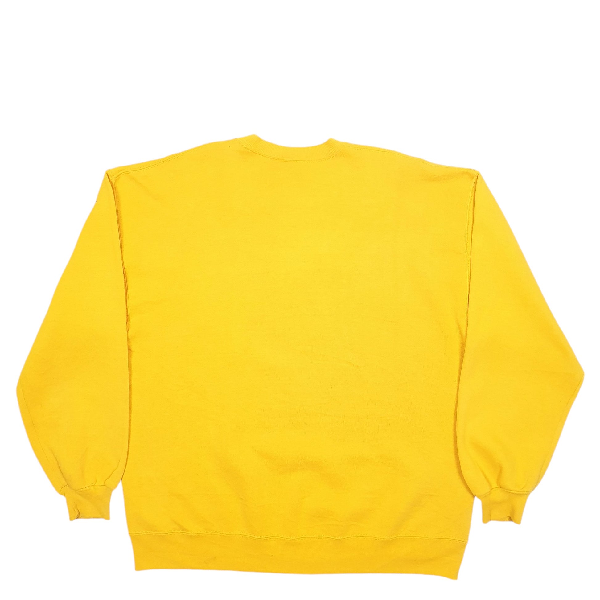 Mens Yellow Russell Athletic Dunbar Chicago Made In USA Vintage Crewneck Jumper