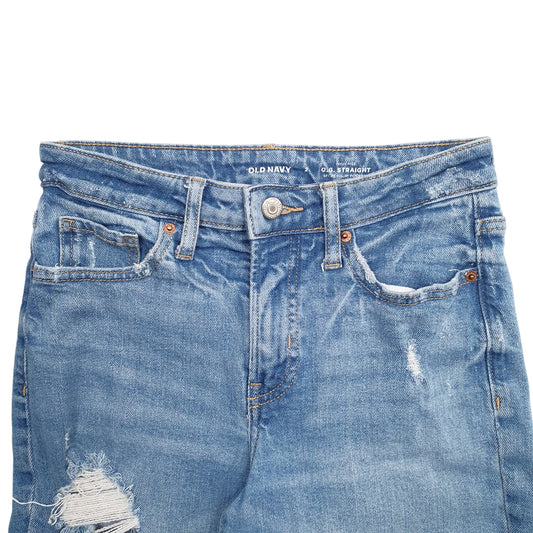Womens Blue Old Navy Distressed  Stretch Fit Casual JeansW28 L27