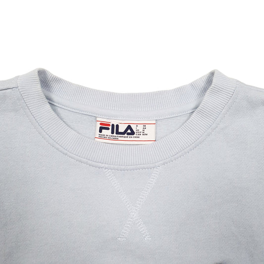 Womens Blue Fila Spellout Crewneck Jumper