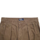 Mens Brown Polo Ralph Lauren Double Pleated Vintage 1980s Made In USA Chino Trousers