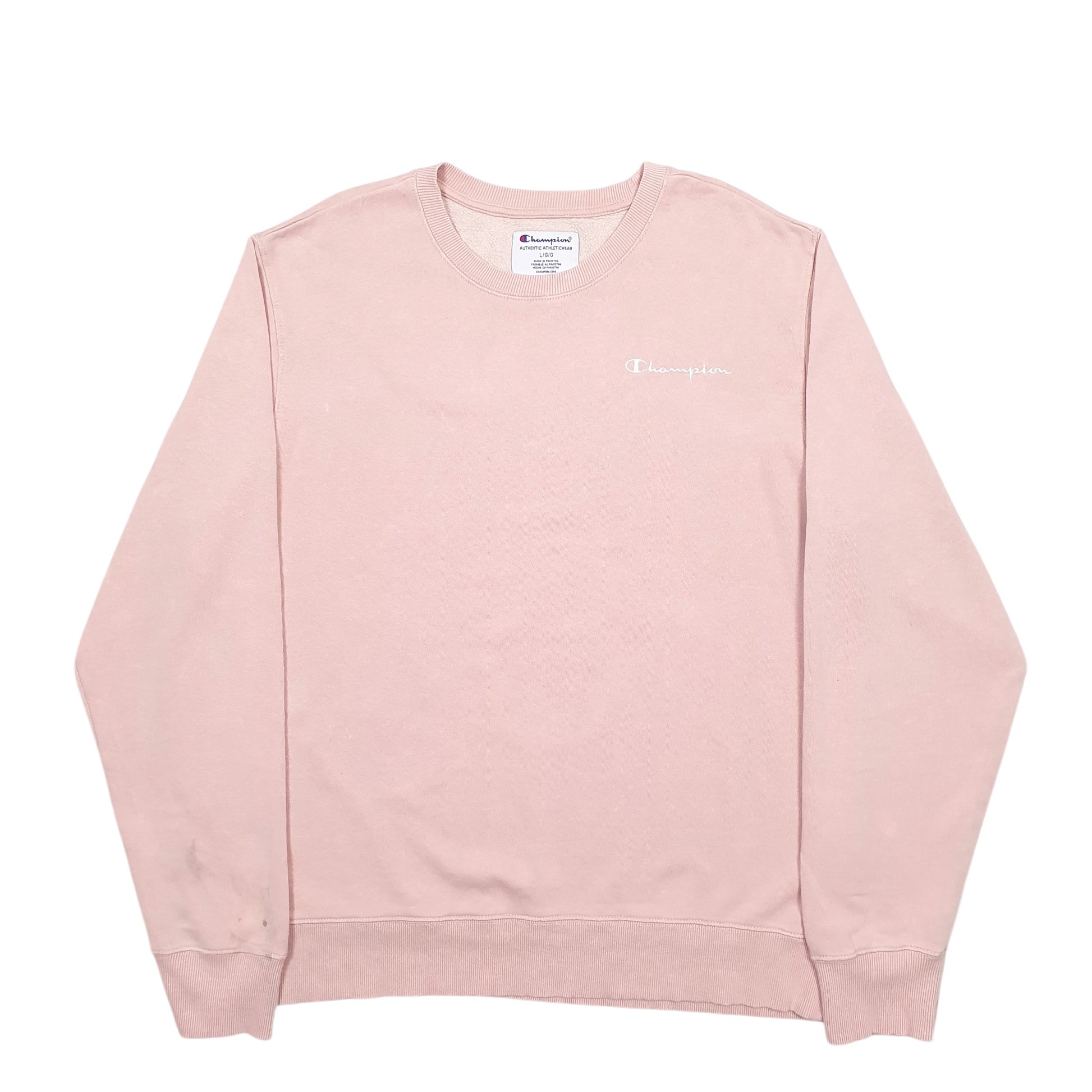 Mens Pink Champion  Crewneck Jumper