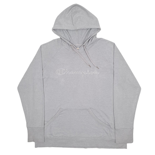 Mens Burgundy Champion Spellout Hoodie Jumper