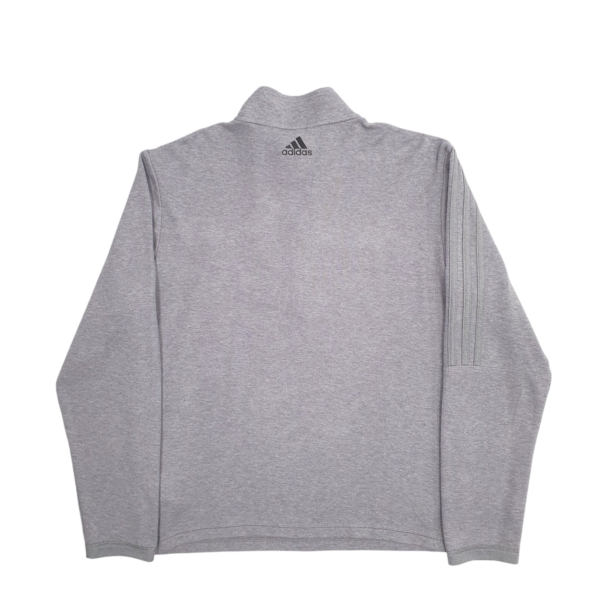 Womens Grey Adidas AQ Quarter Zip Jumper
