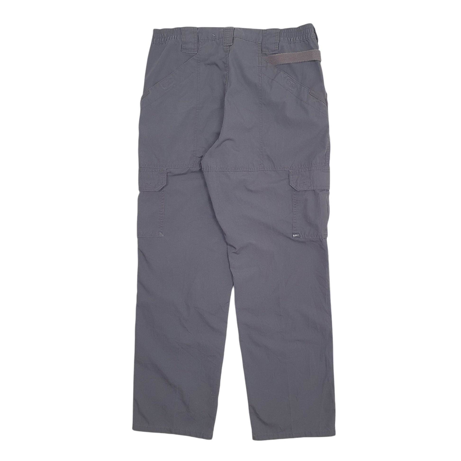 Mens Grey 5.11 Tactical Stretch Fit Waist Cargo Trousers