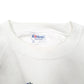 Mens White Hanes Vintage Made In USA Raglan Delphinium Flowers Crewneck Jumper