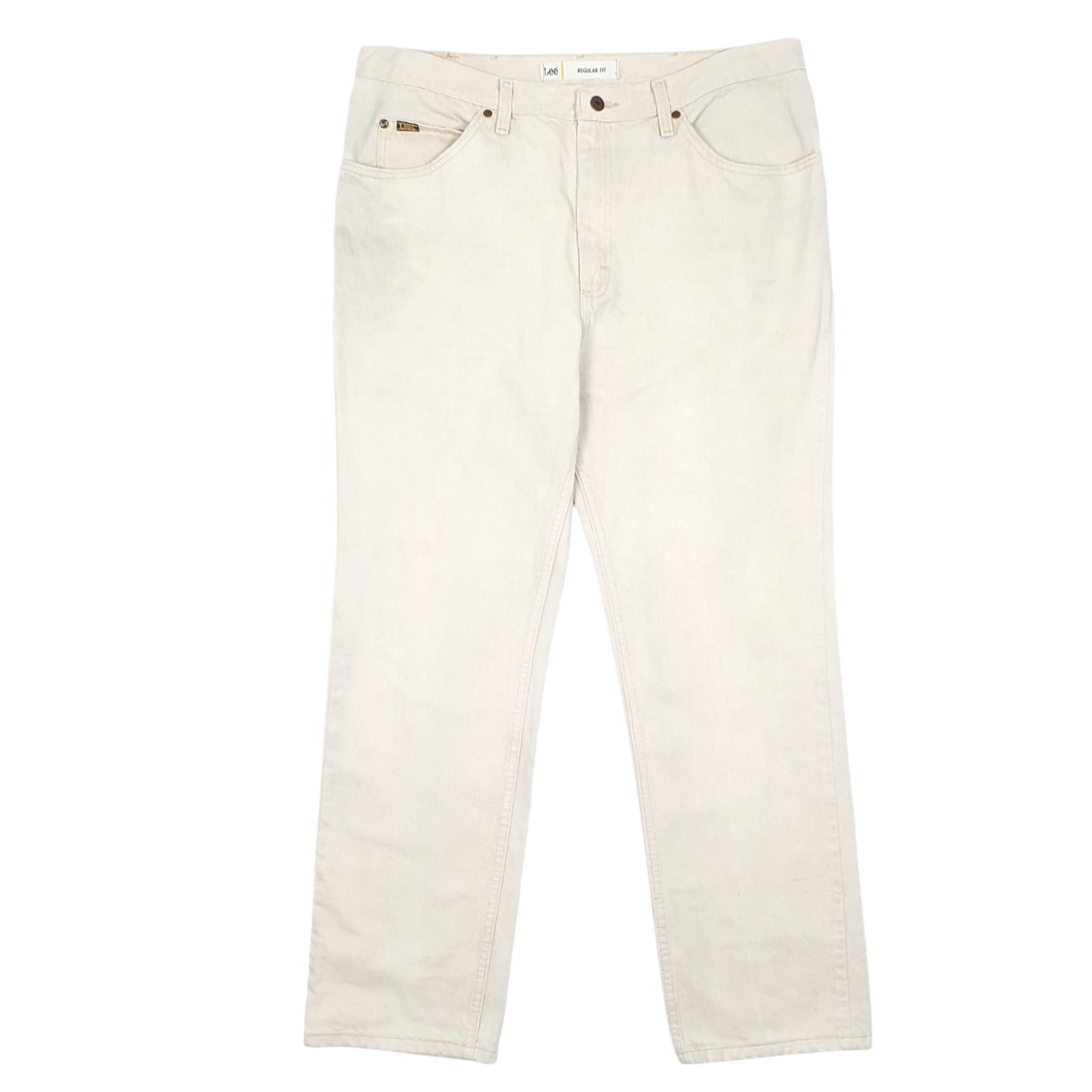 Mens Cream Lee  Jim JeansW38 L32