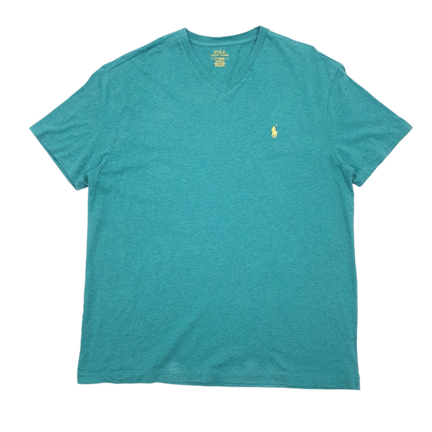 Mens Green Polo Ralph Lauren V Neck Short Sleeve T Shirt