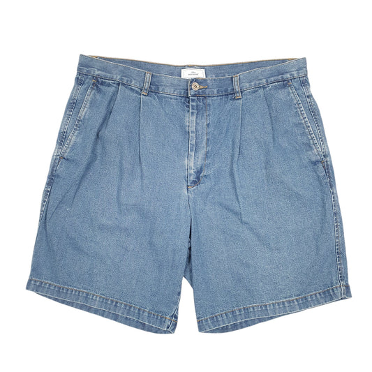 Mens Blue Dockers Double Pleated Jorts Jean Denim Shorts