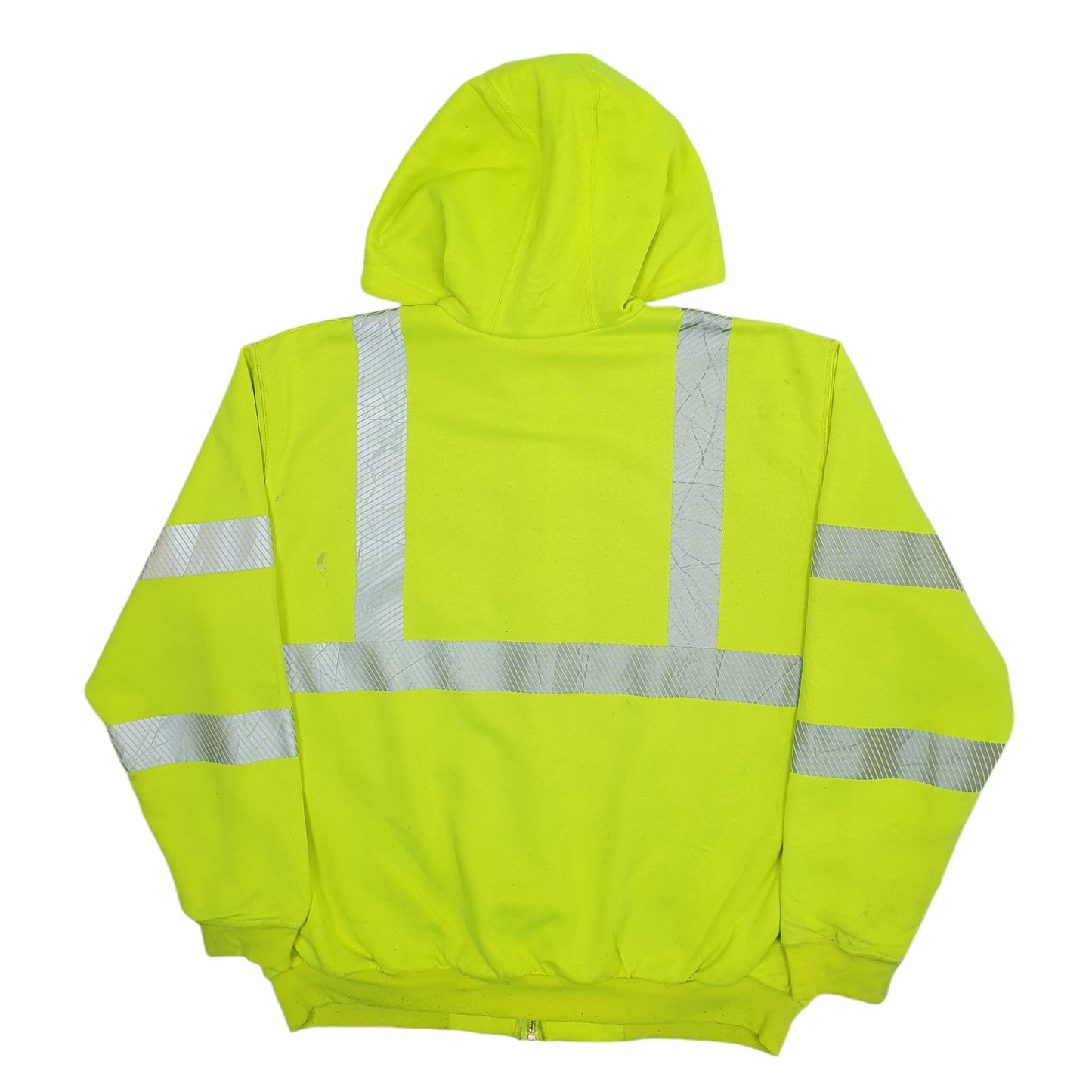 Mens Yellow Carhartt Hi Vis Reflective Safety Jacket Full Zip Jumper
