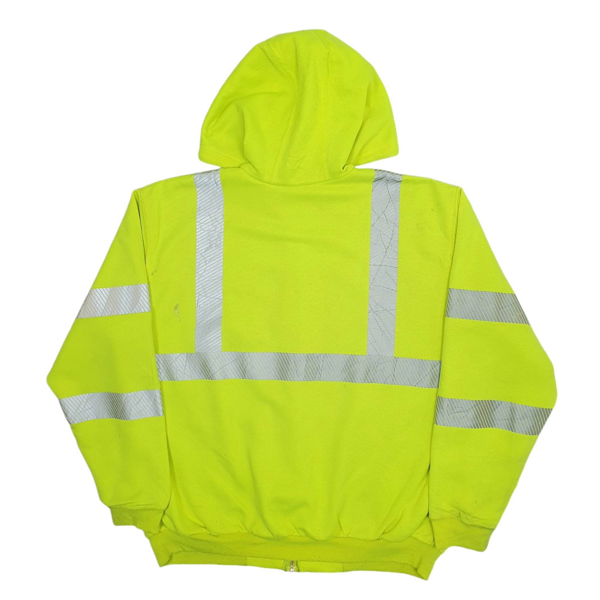 Mens Yellow Carhartt Hi Vis Reflective Safety Jacket Full Zip Jumper