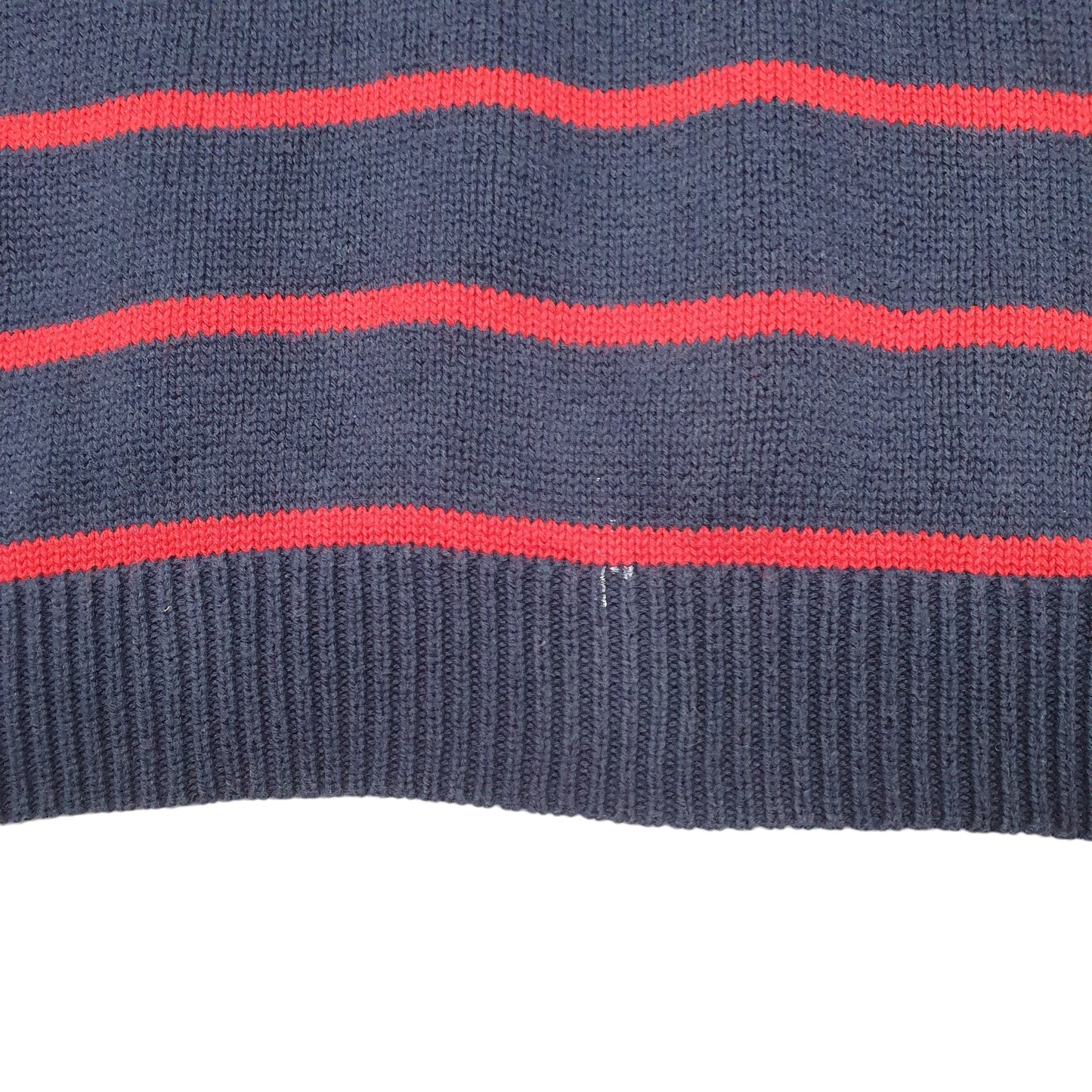 Womens Navy Tommy Hilfiger Knit Short Sleeve Striped Nautical Crewneck Jumper