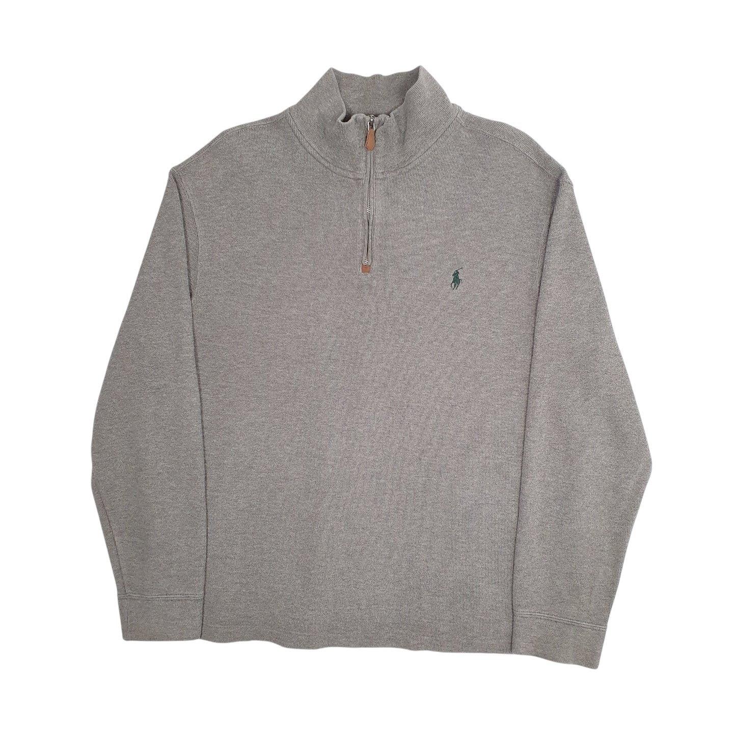 Mens Grey Polo Ralph Lauren  Quarter Zip Jumper