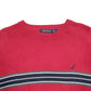 Mens Red Nautica Knit Crewneck Jumper
