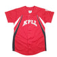 Mens Red Teamwork Baseball Jersey KPLL Little League Made In USA Short Sleeve T Shirt
