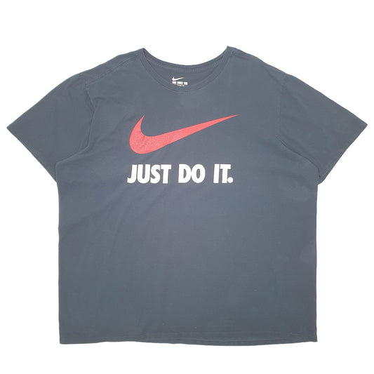 Mens Black Nike Just Do It Spellout Short Sleeve T Shirt