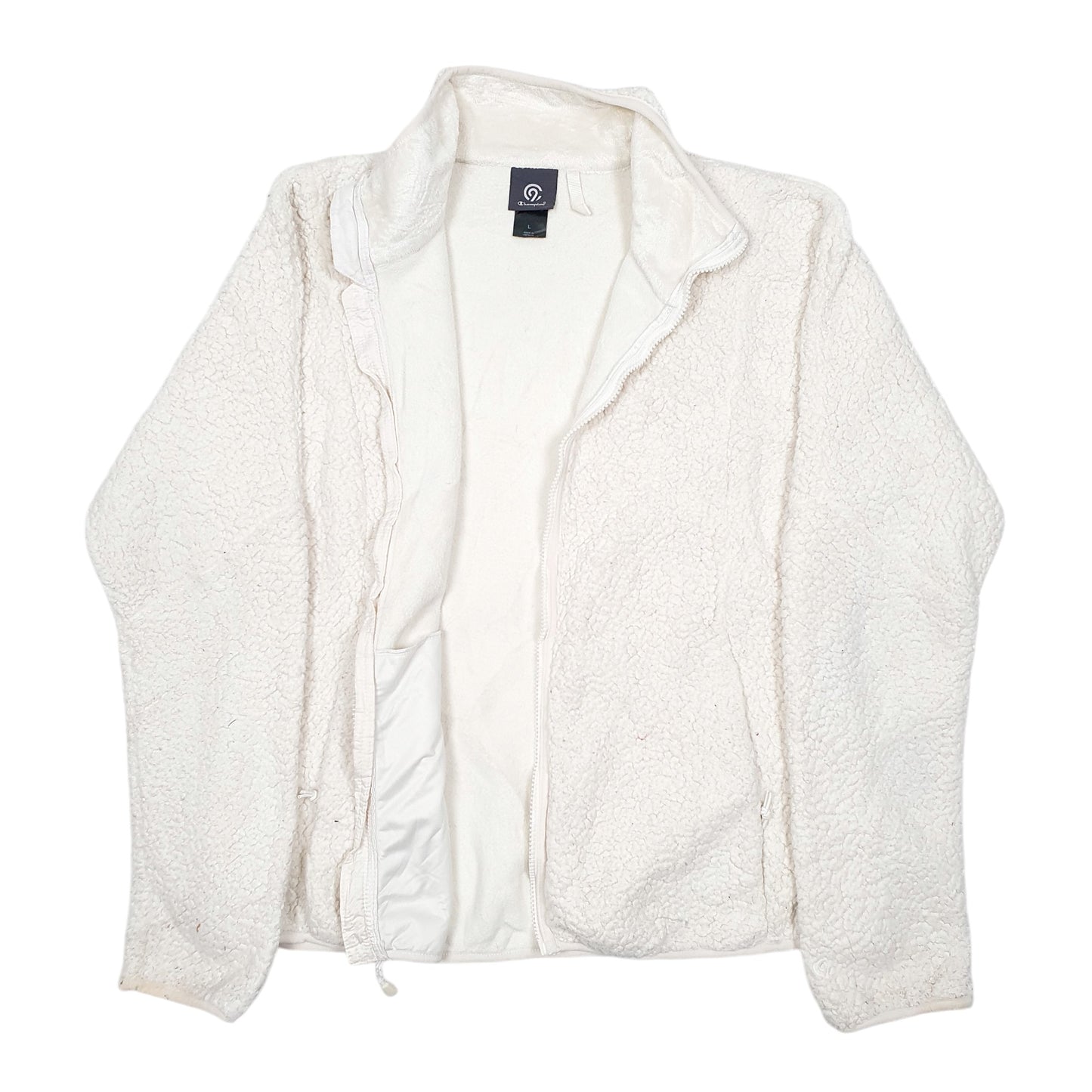 Womens Cream Champion  Full Zip Jumper