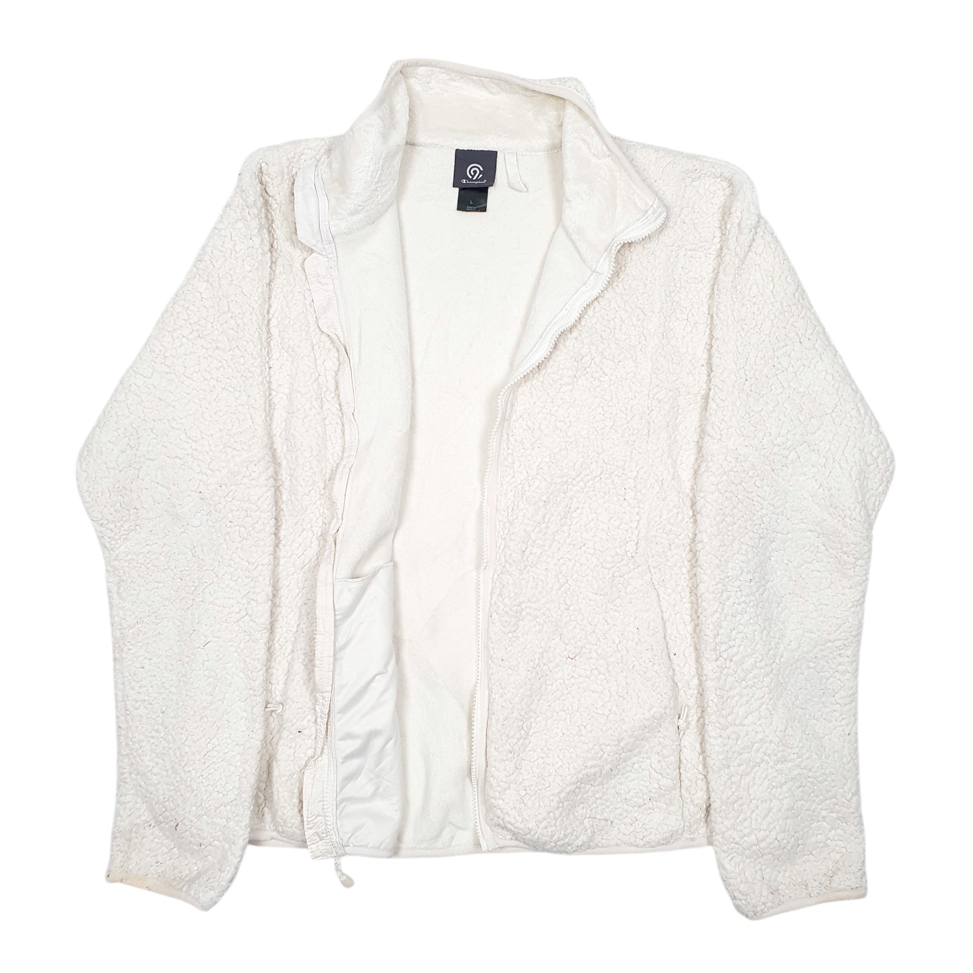 Womens Cream Champion  Full Zip Jumper