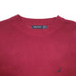 Mens Burgundy Nautica Knit Crewneck Jumper
