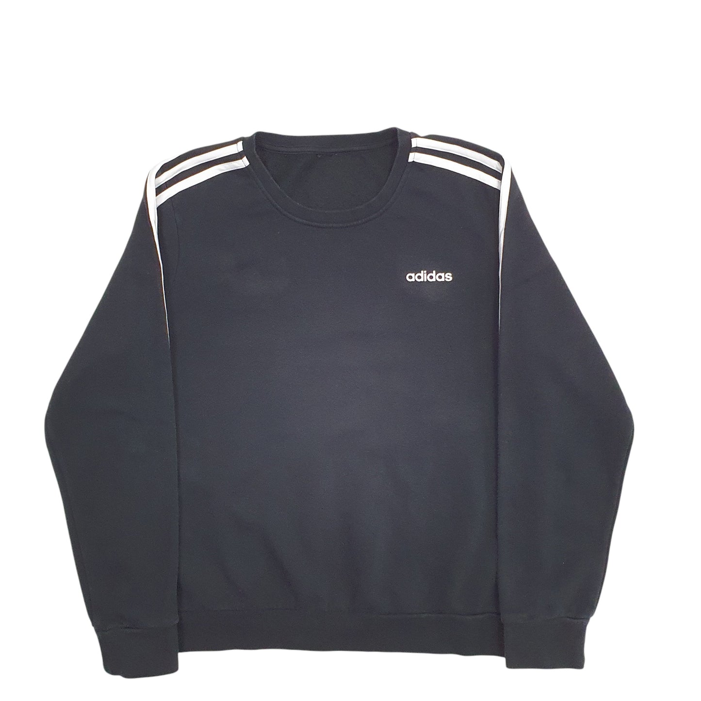 Womens Black Adidas  Crewneck Jumper