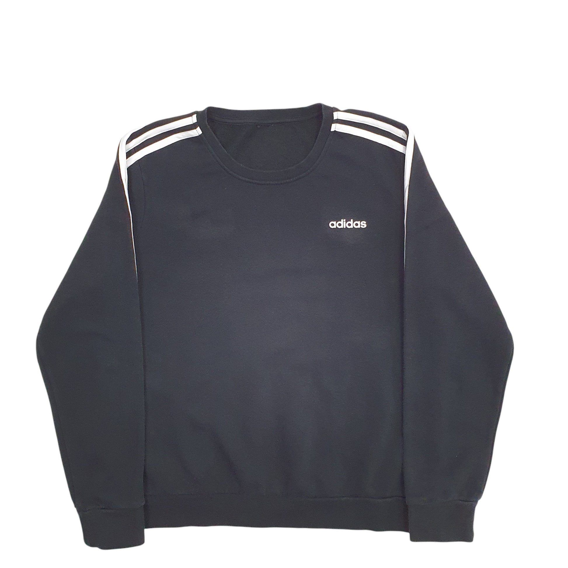 Womens Black Adidas  Crewneck Jumper