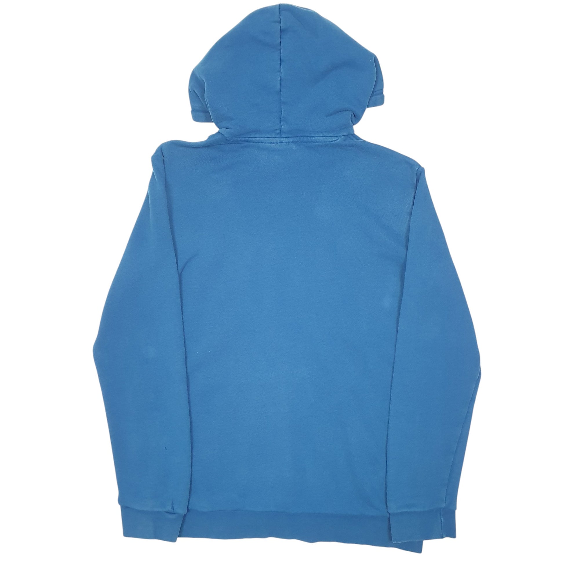 Mens Blue Adidas Spellout Hoodie Jumper