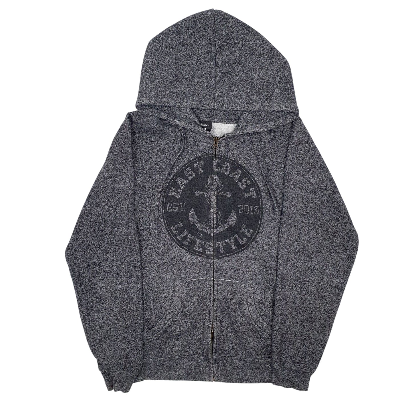Mens Grey East Coast Lifestyle  Full Zip Jumper