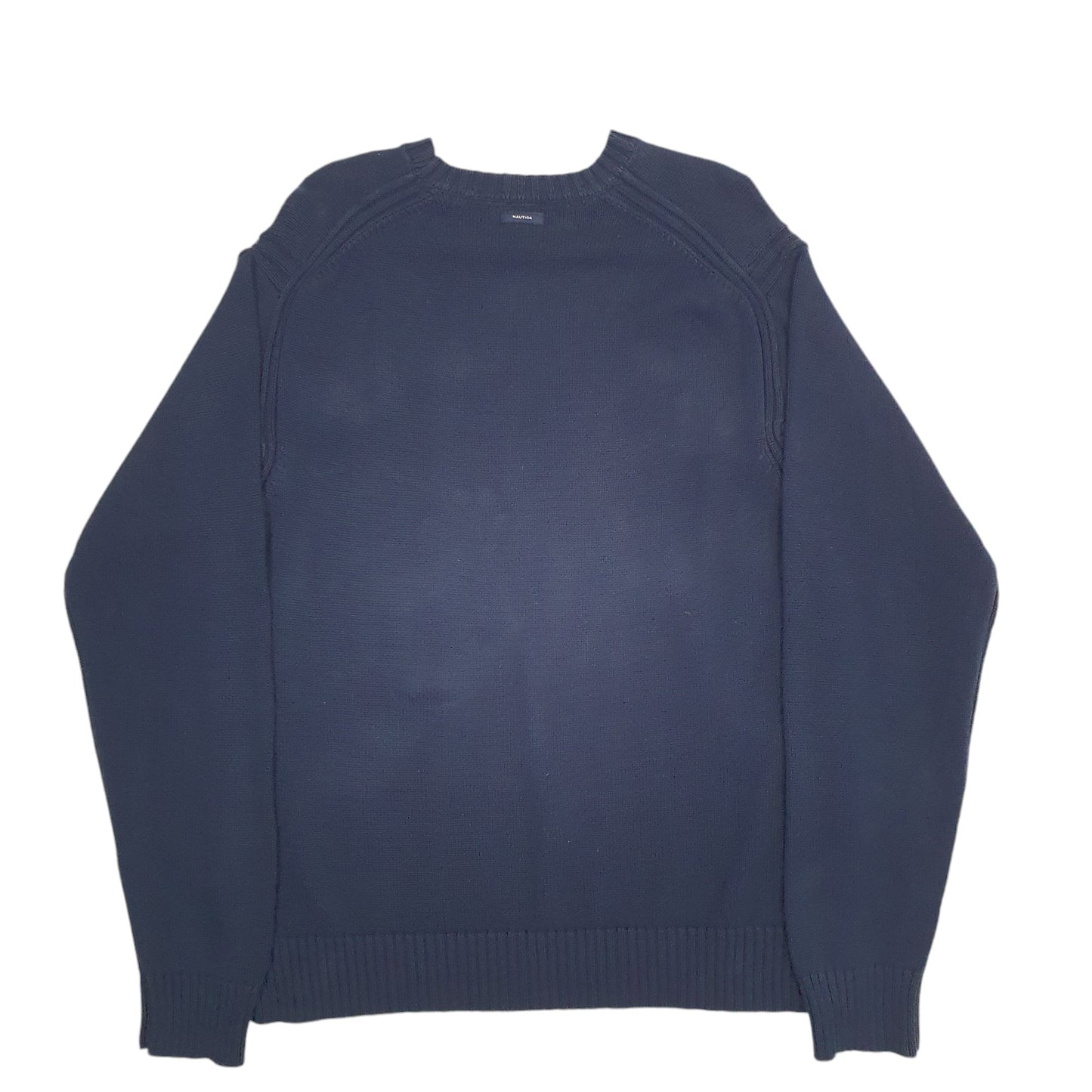 Mens Navy Nautica Knit Crewneck Jumper