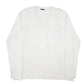 Mens White Nautica Knit Grid V neck Jumper