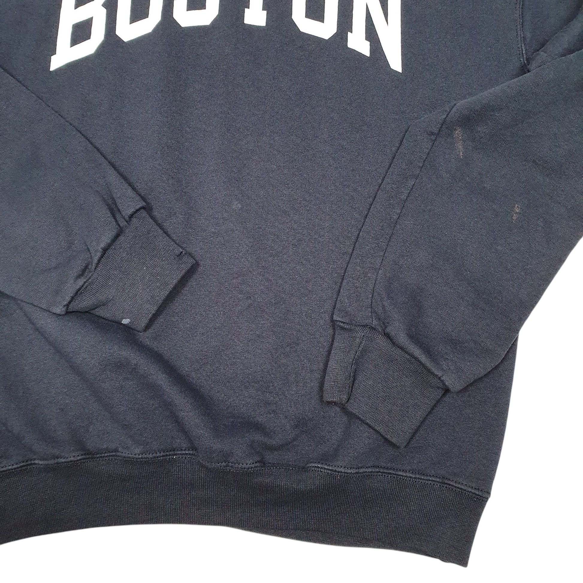 Mens Navy Champion Boston USA Spellout Crewneck Jumper