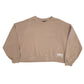 Womens Beige Adidas Crop Top Crewneck Jumper