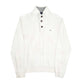 Mens Cream Tommy Hilfiger Button Up Quarter Zip Jumper