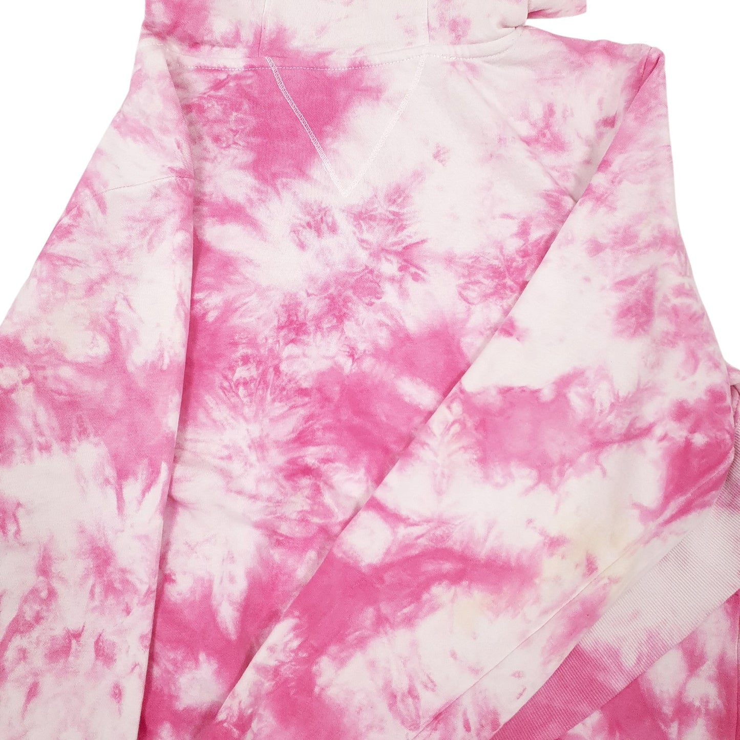 Womens Pink Tommy Hilfiger Sport Tie Dye Hoodie Jumper