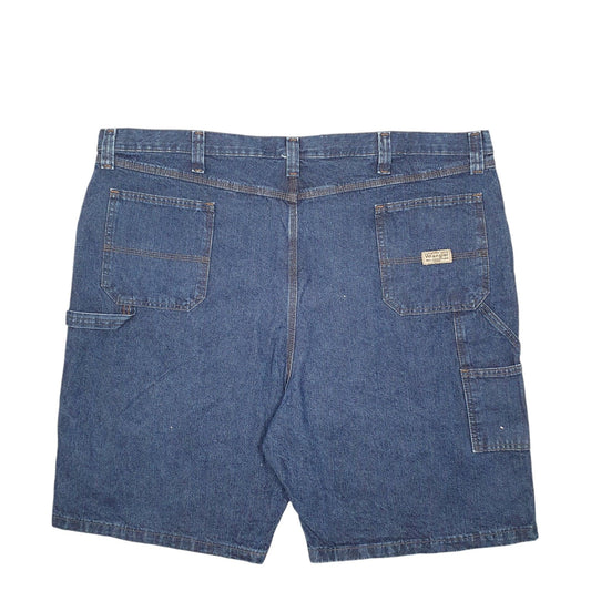 Mens Blue Wrangler Denim Jeans Jorts Carpenter Shorts