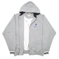 Mens Grey Lee Hoodie Sport New York Mets Baseball USA Full Zip Jumper