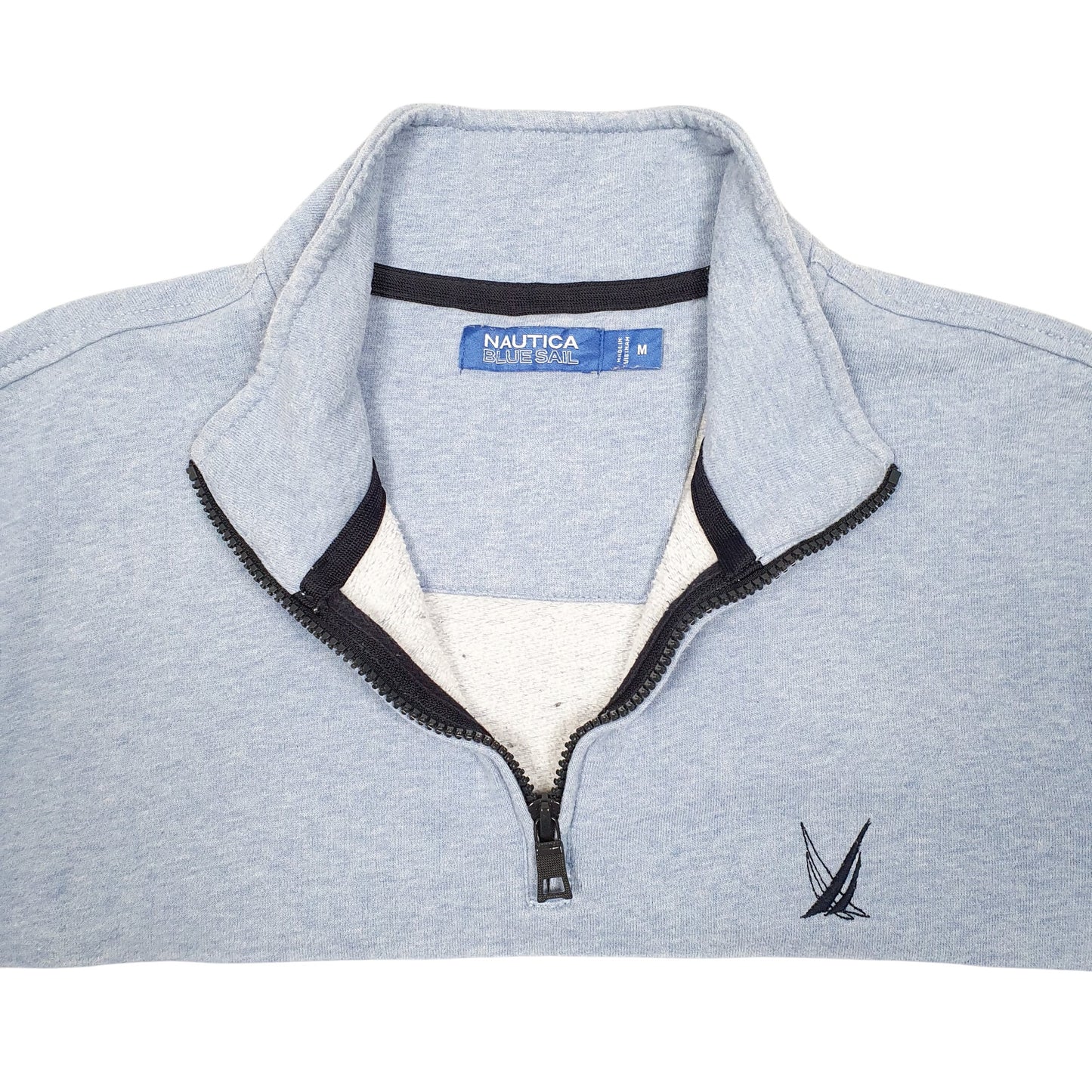Mens Blue Nautica Blue Sail Quarter Zip Jumper
