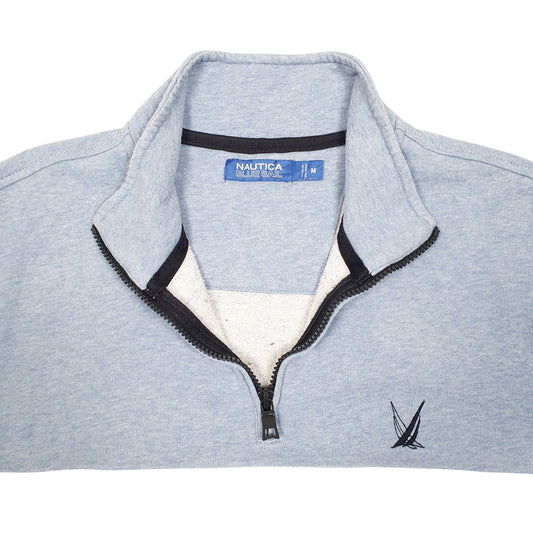 Mens Blue Nautica Blue Sail Quarter Zip Jumper