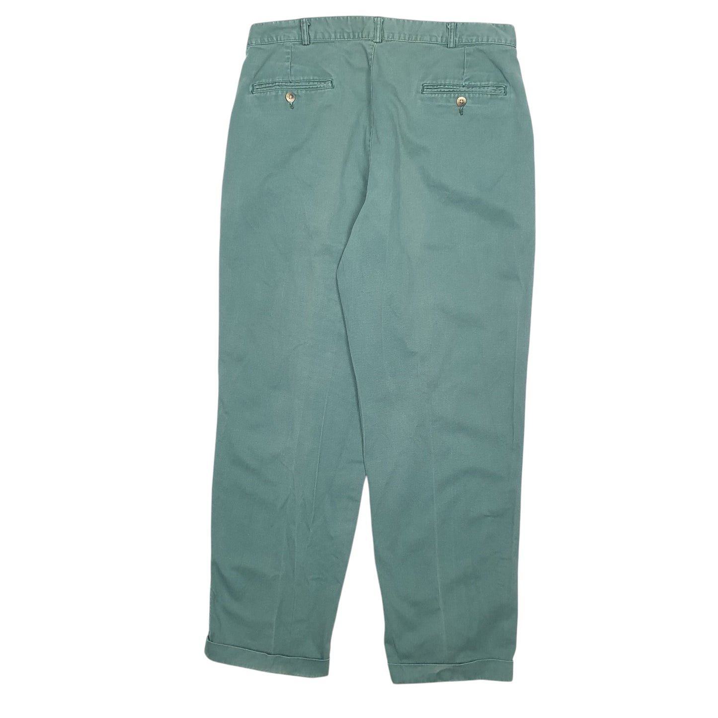 Mens Green Lands End  Chino Trousers