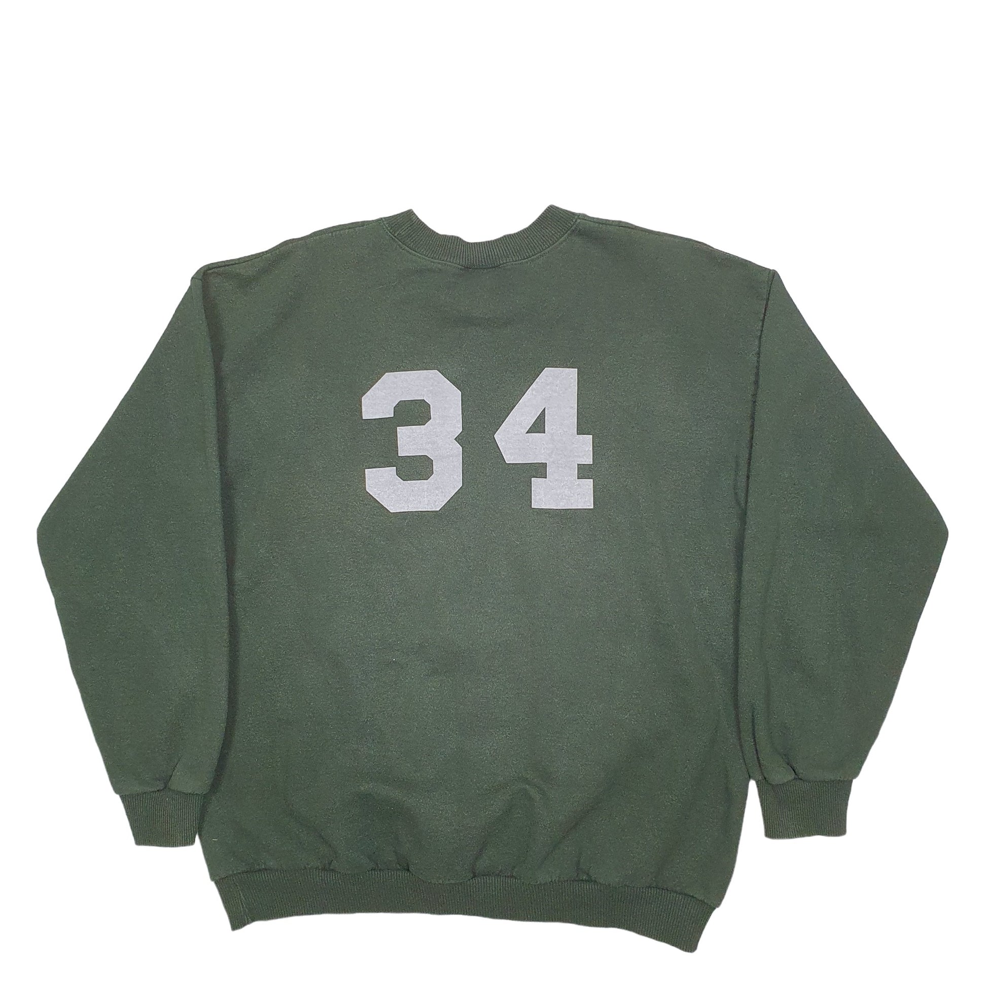 Mens Green Gildan Lady Eagle Basketball Crewneck Jumper